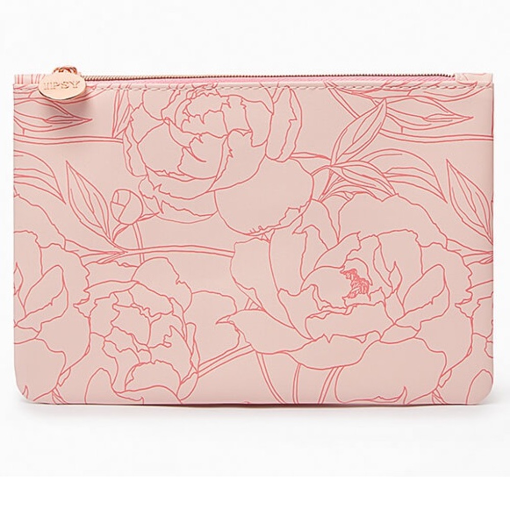 Pink Floral Design Pouch